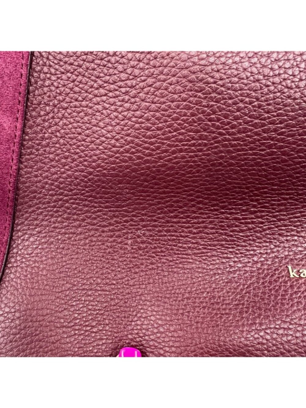 Kate Spade New York Leila Medium Pebbled Leather Burgundy Shoulder Bag - Picture 3 of 10